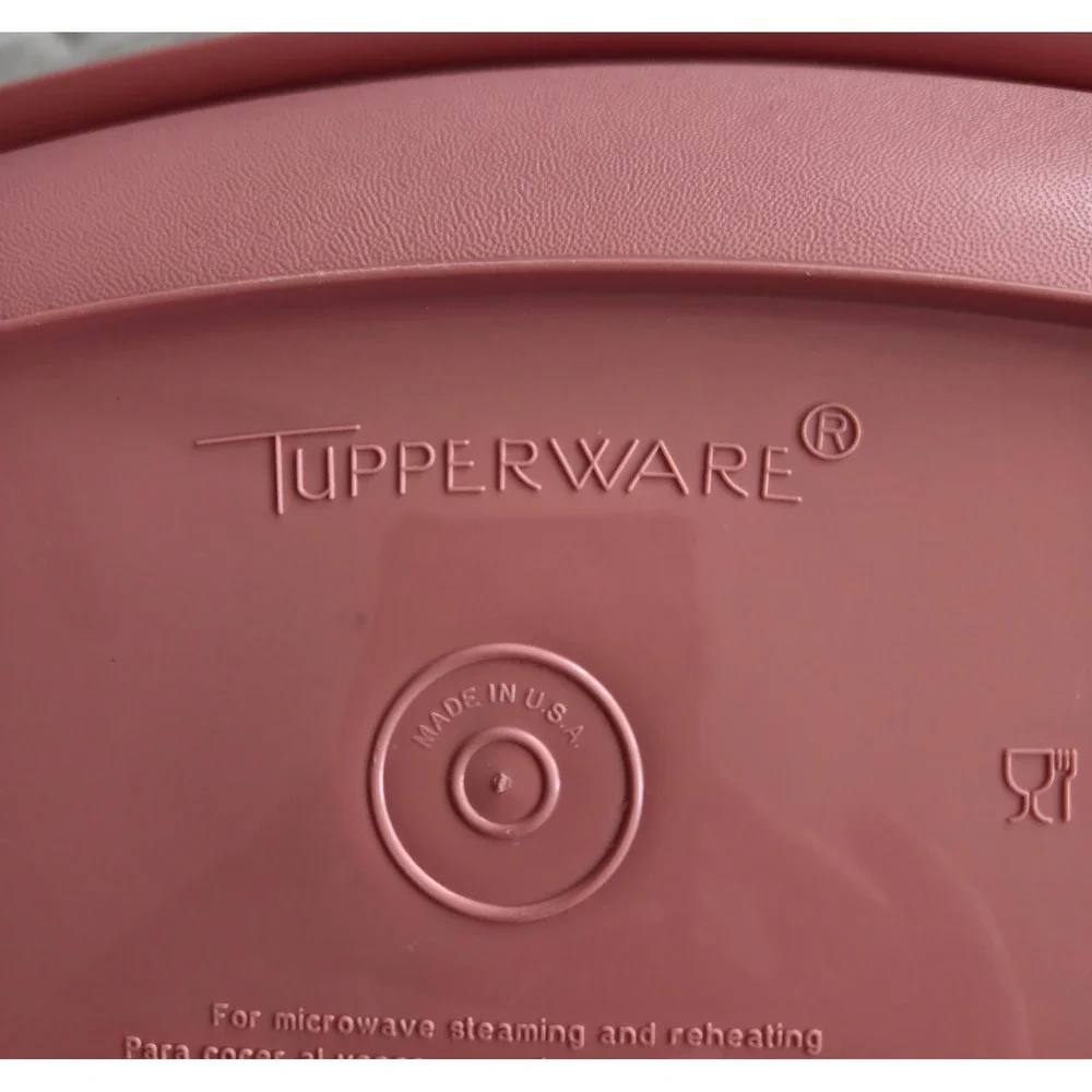 Tupperware Vtg Microwave Steamer 6 Cup 1.4L 3 Piece Set Pink‎ 1273-4 Made in USA